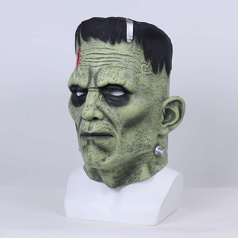 Scientist Halloween Mask Halloween Props Frankenstein Funny Scary Costume Adults' Men's Women's Halloween Carnival Easy Halloween Costumes Dress Up3