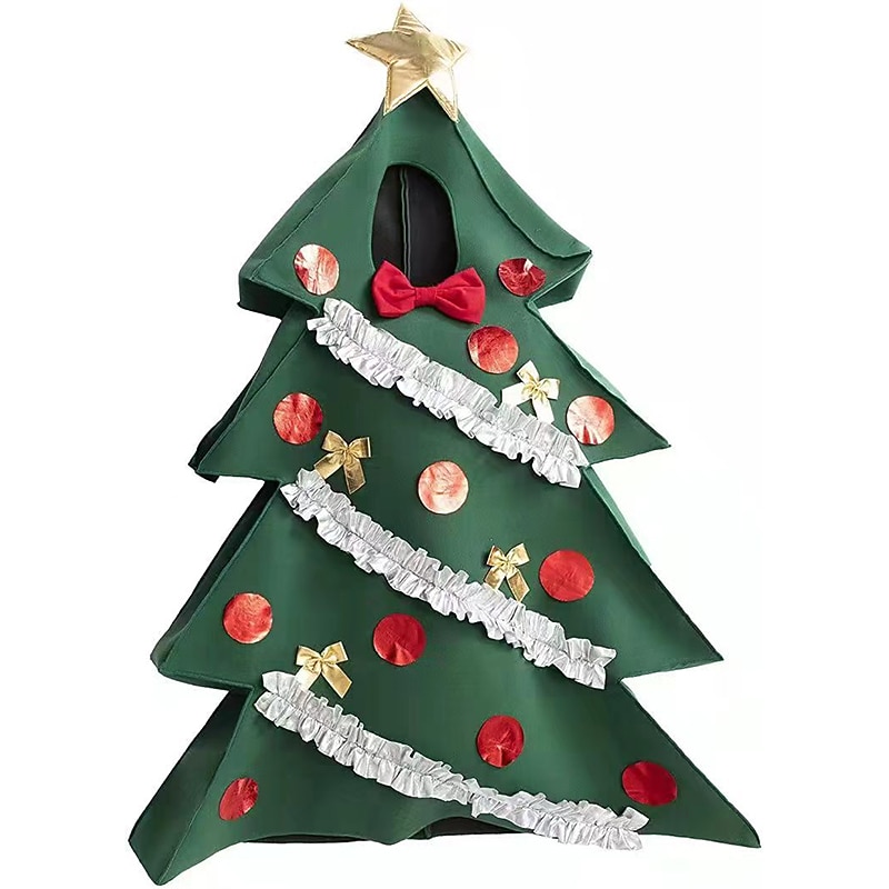 Christmas Trees Cosplay Costume Party Costume Adults' Men's Women's One Piece Performance Party Masquerade Easy Carnival Costume3