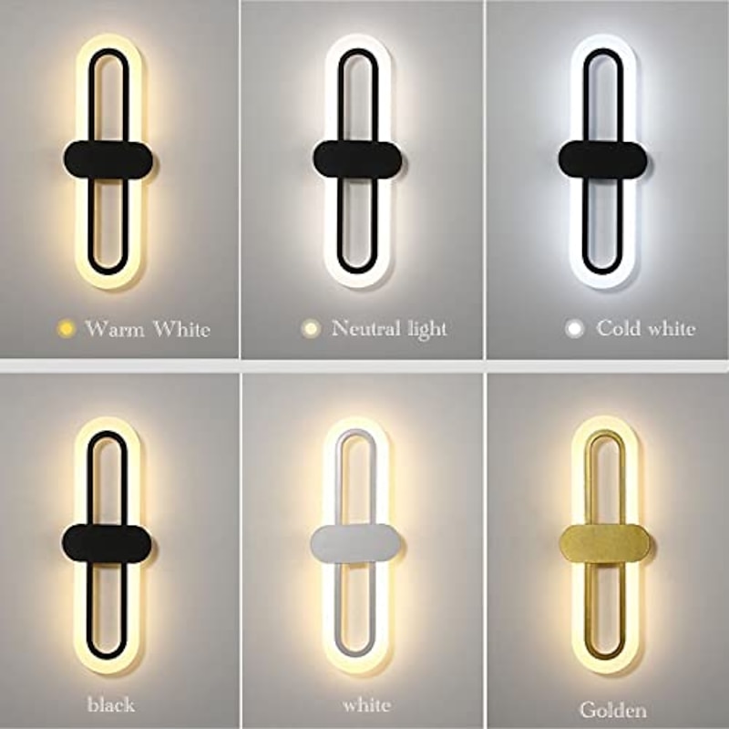 Lightinthebox LED Indoor Wall Light Liner Desin 40cm Indoor Modern Simple LED Wall Lamp Silicone Wall Lamp is Applicable to Bedroom Living room Bathroom Corridor AC110V AC220V4
