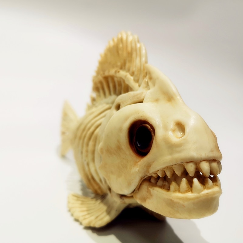 Halloween Fish Skeleton Modelfish Skeleton Halloween Skeleton Decoration Skeleton Ornament-Fish Tank Plastic Simulation Fish Bones Ornaments Party Decoration2