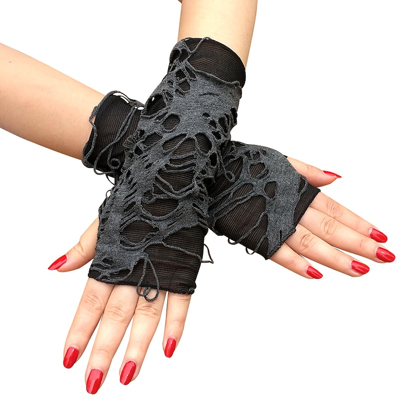 Halloween Gloves Punk Gothic Halloween Adults' Women's Halloween Carnival Mardi Gras Easy Halloween Costumes Dress Up