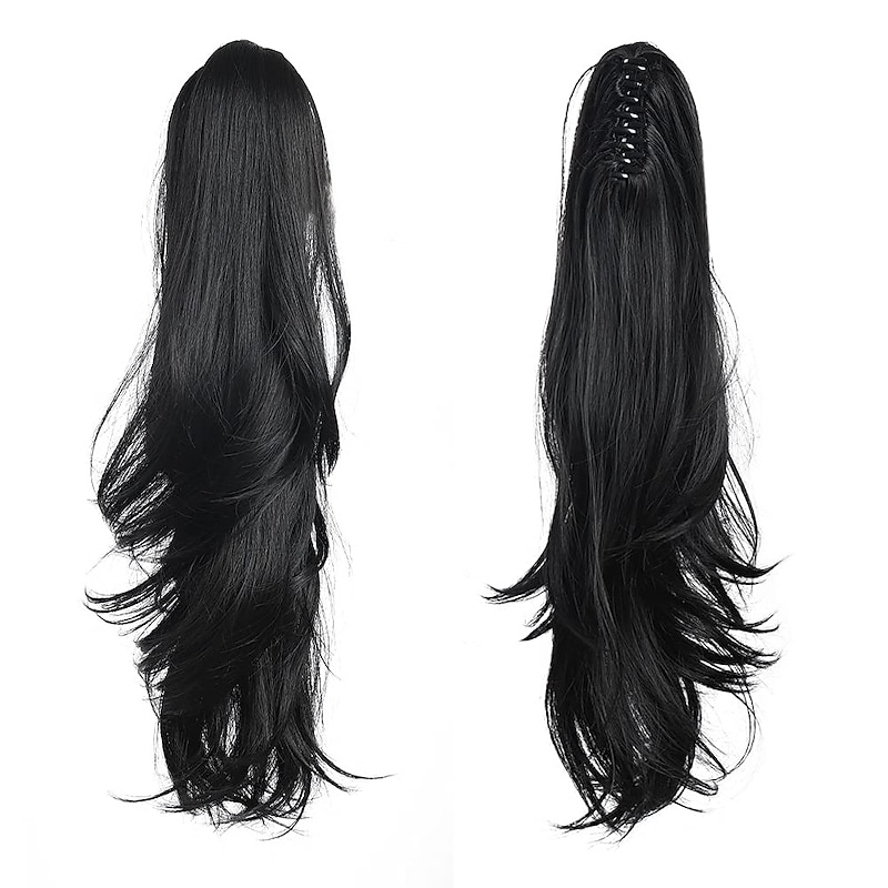 Ponytail Extension Claw for Women Curly Hair Piece 24 Synthetic Pony Tail Hair Extensions Very Long & Voluminous Curled Wavy Heat-Resisting