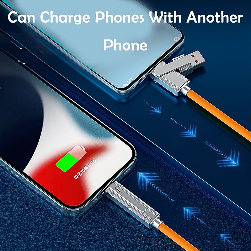 1 Pack Multi Charging Cable 3.3ft USB C to USB C / Lightning USB A to micro USB / USB C 6 A Charging Cable Fast Charging High Data Transfer Durable 4 in 1 Easy carry For Macbook iPad Samsung Phone2