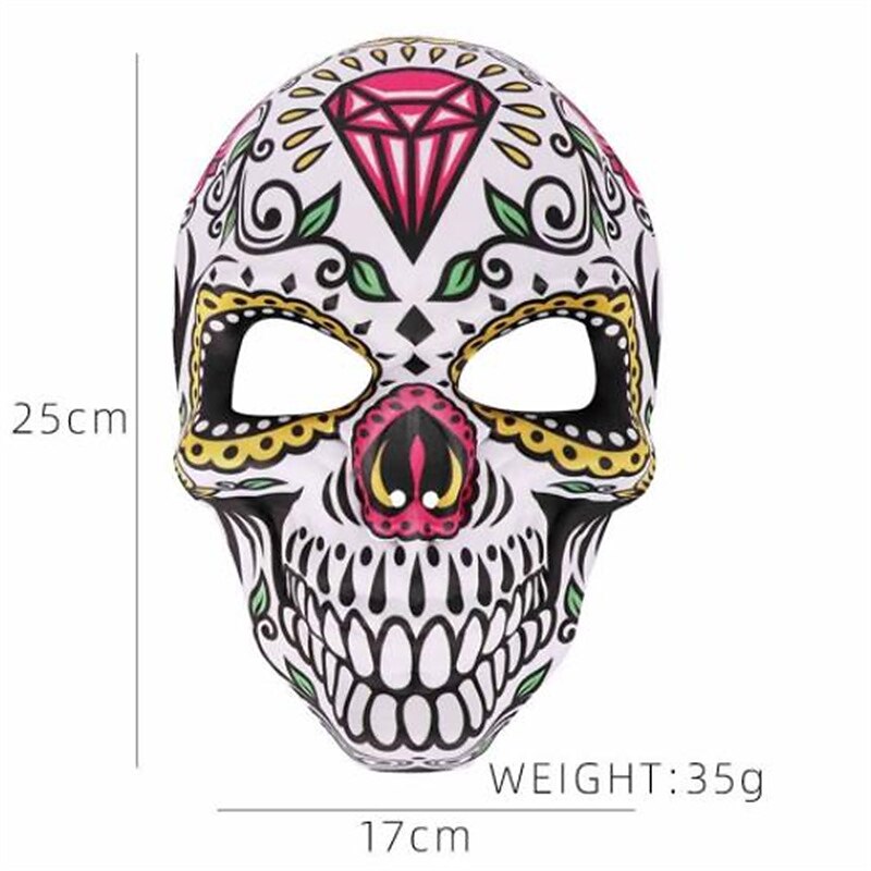 Day of The Dead Mask Sugar Skull Full Face Mask Mexican Masquerade Mask Fancy Dress Halloween Costume Accessory for Women Men Halloween Skeleton Decoration3