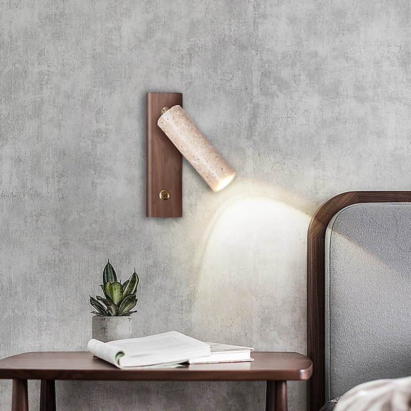 LED Wall lamp and Reading Light Stone Multifunctional Wall sconces LED Wall Lamp for Bedroom Bedside Wall Sconces Reading Light 110-240V2