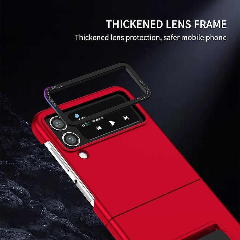 Phone Case For Samsung Galaxy Z Flip 7 Z Flip 6 Z Flip 5 Z Flip 4 Z Flip 3 Back Cover Kickstand Shockproof Retro PC3