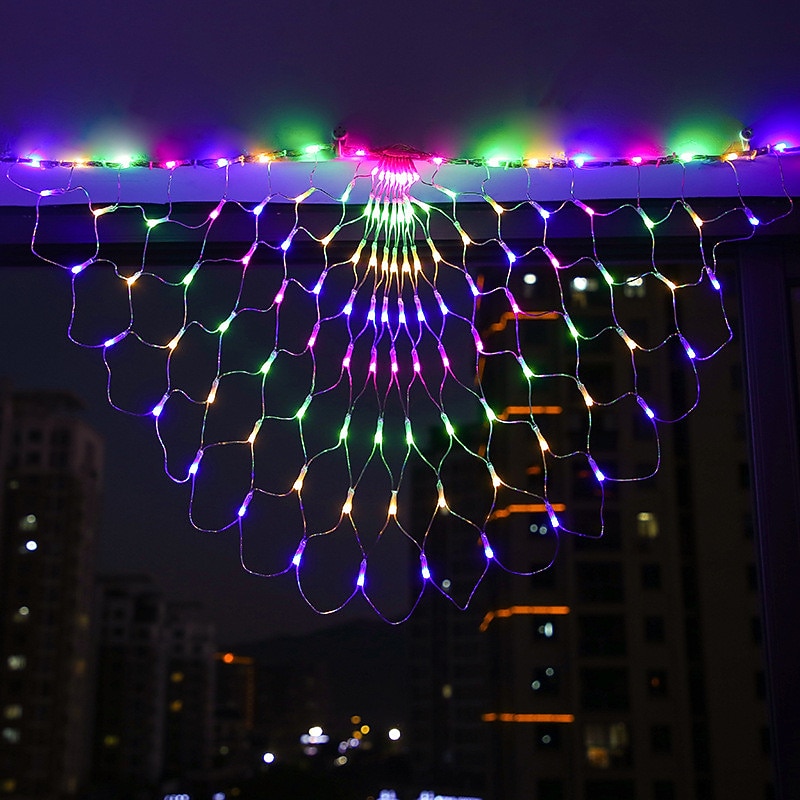 Peacock LED Net Light Outdoor Mesh Light 3M 424LED Window Curtain String Light For Backdrop Wall Christmas Fairy Holiday Light EU US AU UK Plug3