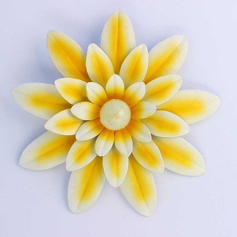 1pc Metal Flowers Wall Decor Flower Wall Sculpture, Hand-Painted Floral Sculpture, Metal Wall Art Hanging Wall Decor For Indoor Outdoor Home Office Bathroom Kitchen Bedroom Living Room Garden4