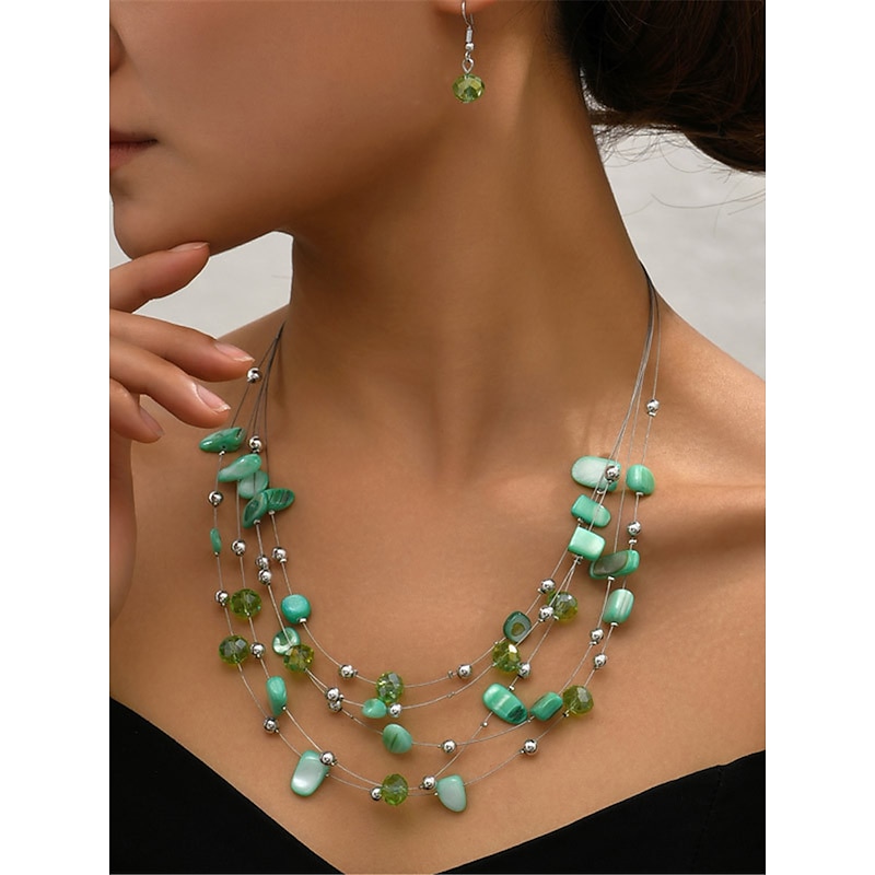 Women's necklace Fashion Outdoor Geometry Jewelry Sets2