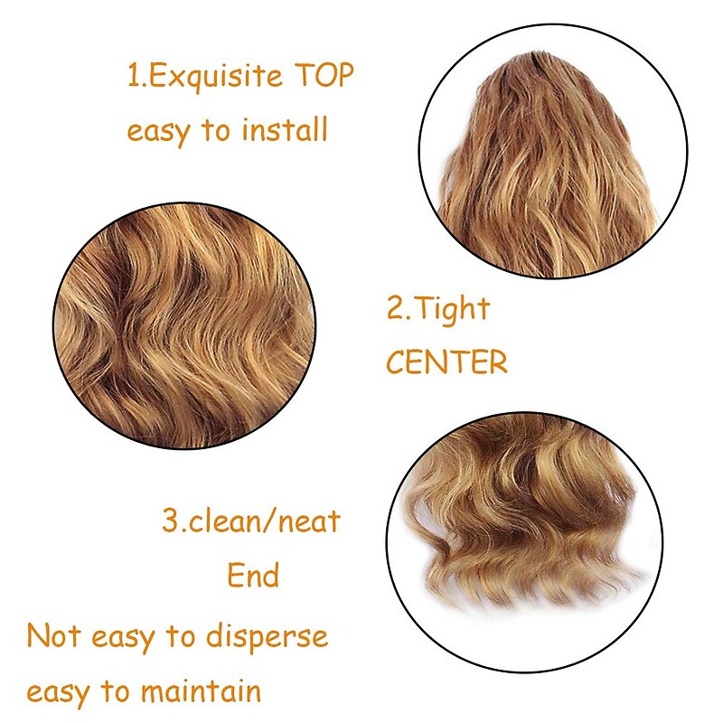 24 Inch Long Body Wave Ponytail hair Extension Synthetic Heat Resistant Wrap Around Drawstring Curly Wavy Ponytail Hairpieces for Women3