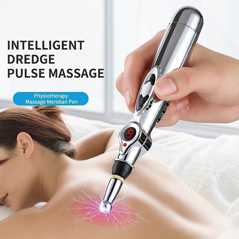 Acupuncture Pen 5 in 1 Electronic Acupuncture Pen Meridian Energy Pulse Massage PenMulti-Function Massage Pen Tools for Massage Energy Therapy Pain Relief1 x AA Battery (Not Included)