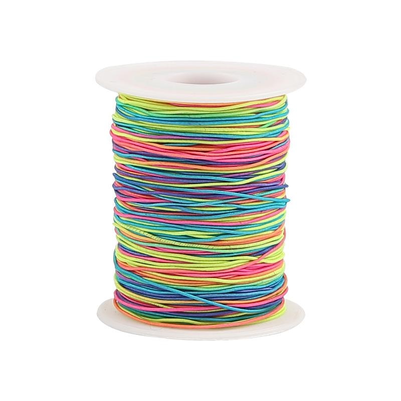 Bracelet String Elastic Cord - 1 Rolls Stretchy String for Bracelet Making, Rainbow Elastic String Thread Rope for Bracelets, Jewelry Making, Necklaces, Beads, Sewing and DIY Crafts2