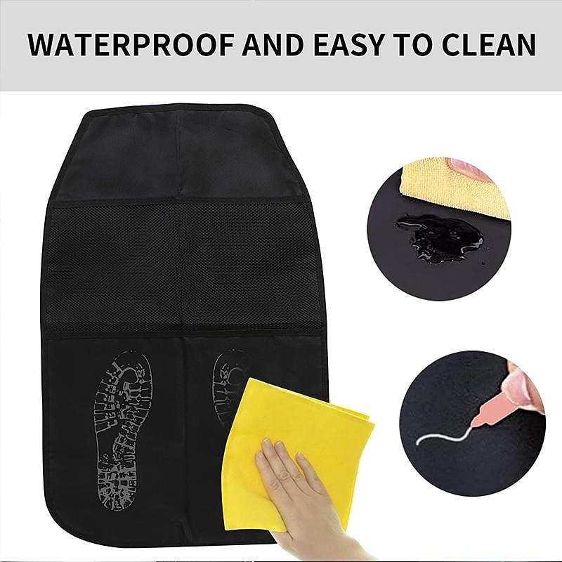 Car Anti-Kick Seat Back Protector Cover for Anti Mud Dirt Auto Seat Cover Anti Kick Mat Pad Seat Cover with Storage Bag3