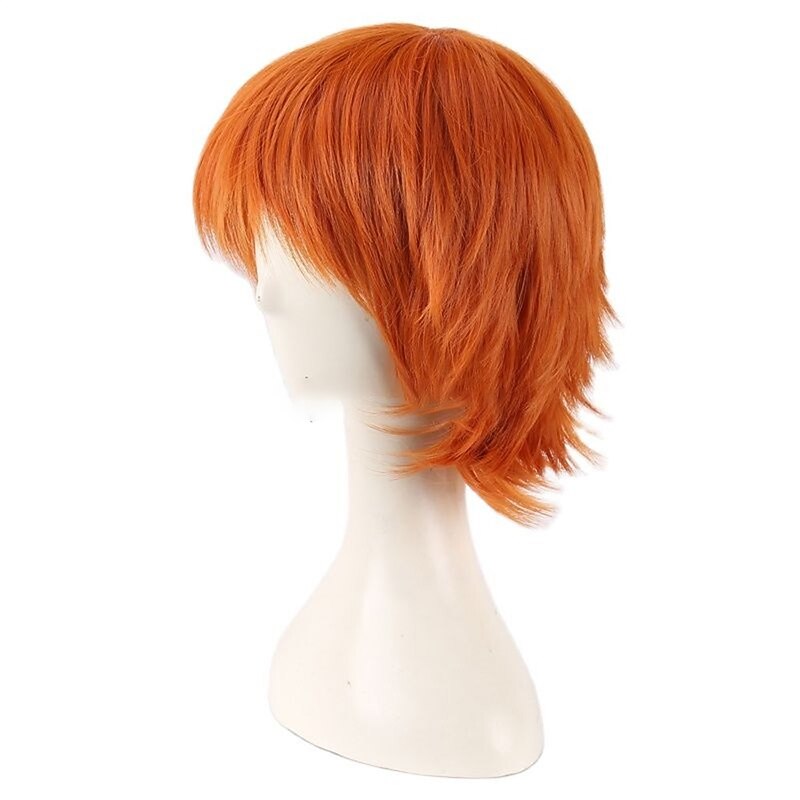 Chucky Orange Short Cosplay Wig Bride of Chucky Heat Resistant Cosplay Wigs Halloween Wigs4