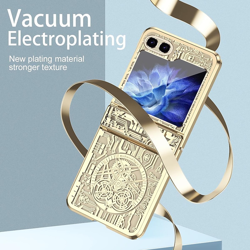 Phone Case For Samsung Galaxy Z Flip 7 Z Flip 6 Z Flip 5 Z Flip 4 Z Flip 3 Back Cover Pattern Anti-Scratch Shockproof Tile TPU PC4