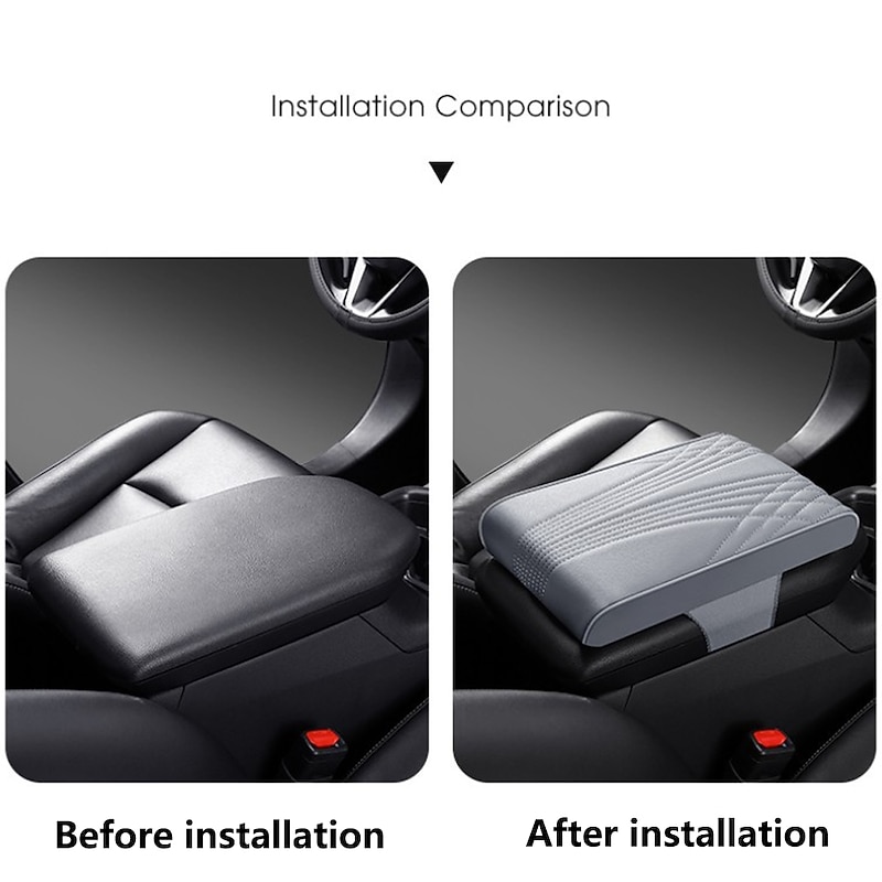 StarFire Car Memory Cotton Armrest Box Booster Pad Protective Cover Universal Car Arm Pad Hand Rest Booster Pad3