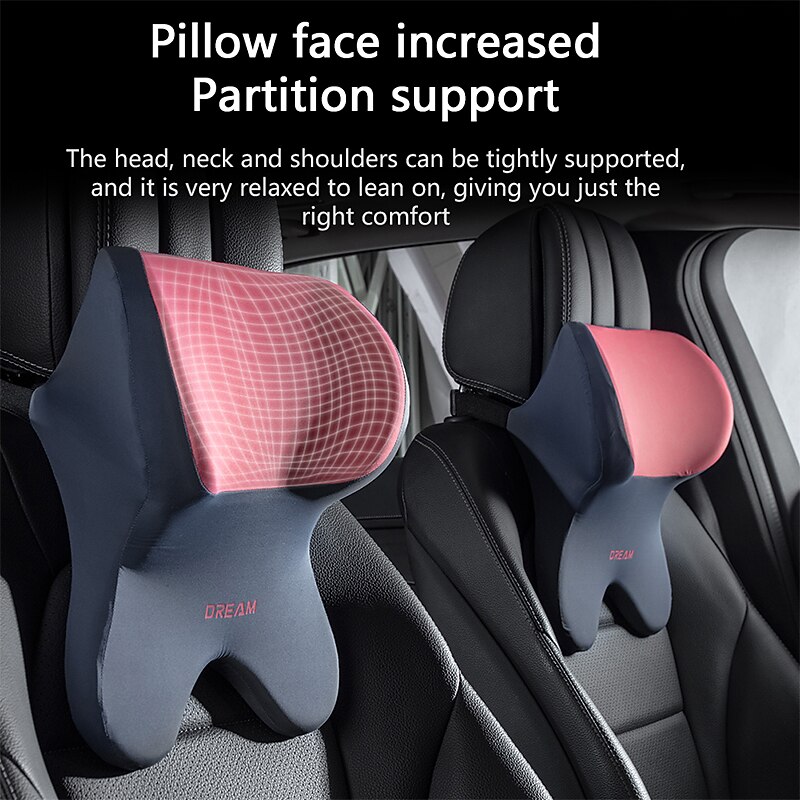 Car Lumbar Support Headrest Neck Pillow Support Universal Soft Neck Pillows Cushion Car Memory Foam Lumbar Pillow Back Support2