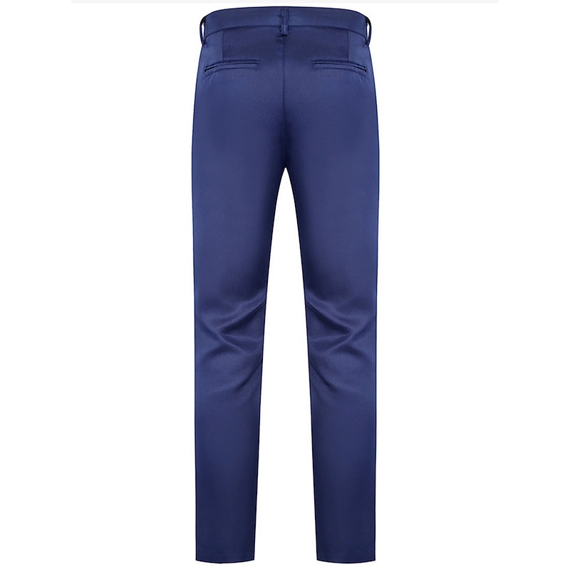 Men's Dress Pants Trousers Suit Pants Pocket Plain Comfort Breathable Outdoor Daily Going out Fashion Casual Black White4