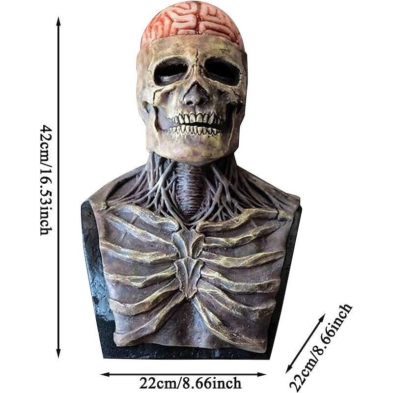 Halloween Skull Mask Horror Scary Realistic Horrible Full Head Skeleton Biochemical Mask For 2025 Halloween,Adults Costumes Skull Mask Indie Station Demon Zombie Skeleton Mask4