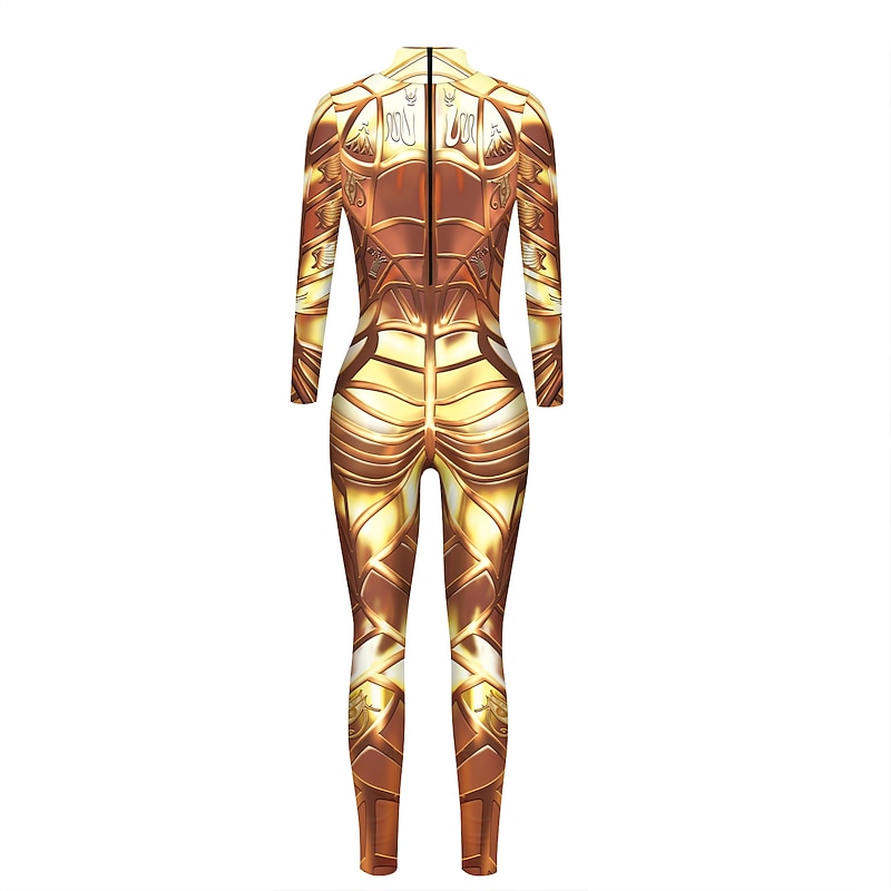 Super Heroes Halloween Zentai Suits Cosplay Costume Catsuit Carnival Costume Full Body Suit Glossy Adults' Women's Halloween Carnival Mardi Gras Party Easy Halloween Costumes Dress Up3