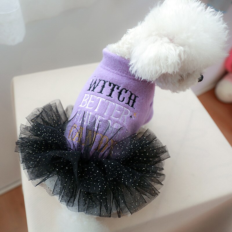 Dog Cat Dress Party Funny Breathable Soft Washable Comfortable Outdoor Halloween Casual Daily Dog Clothing for Bichon Frise Pomeranian Baby Pet Papillon Small3