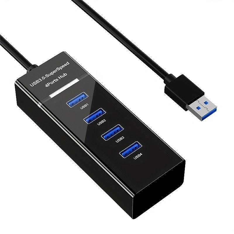 USB 3.0 Hub Atolla 4 Ports Super Speed USB For Laptops MacBook Surface Pro PS4/5 Flash Drives Hard Drives4