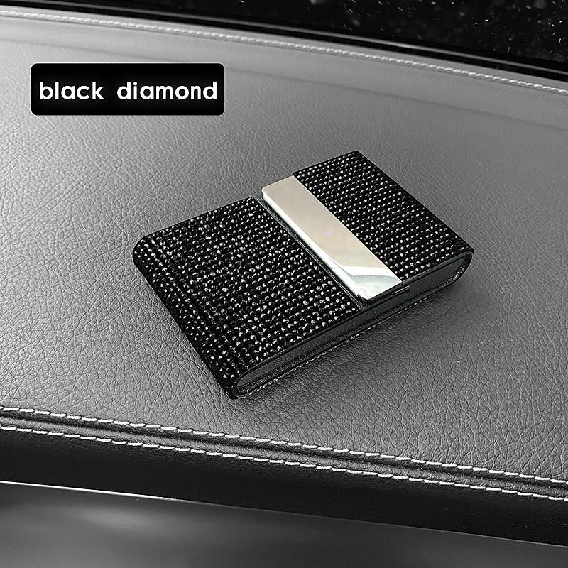 Diamond Driver License Card Holder For Car Driving License Credit Card Storage Interior Flip Ladies Girls Car Bling Accessories 20