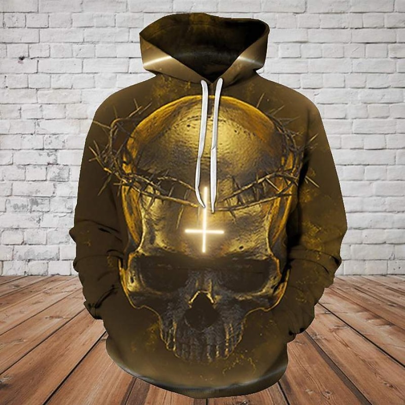 Men's Graphic Prints Hoodie Hoodies Sweatshirt Streetwear Designer Long Sleeve Hooded Daily Sports Black & Yellow Yellow Print Spring &  Fall Designer3