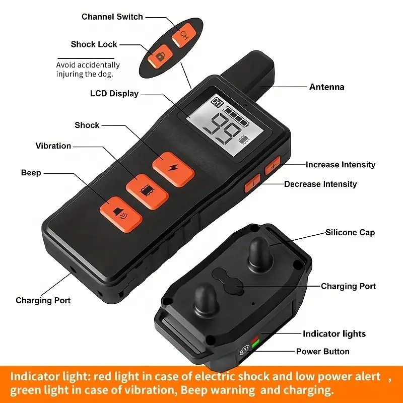 Train Your Dog Properly with This Waterproof Electric Remote Control Training Collar - Shock & Vibration Included!2
