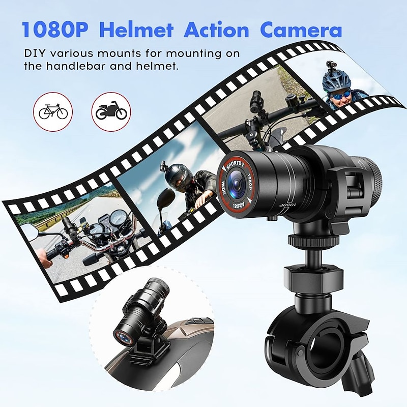 Small Action Camera HD 1080p Waterproof Mini Outdoor Bike Motorcycle Helmet Sports Action Camera Video Dv Camcorder Car Recorder3