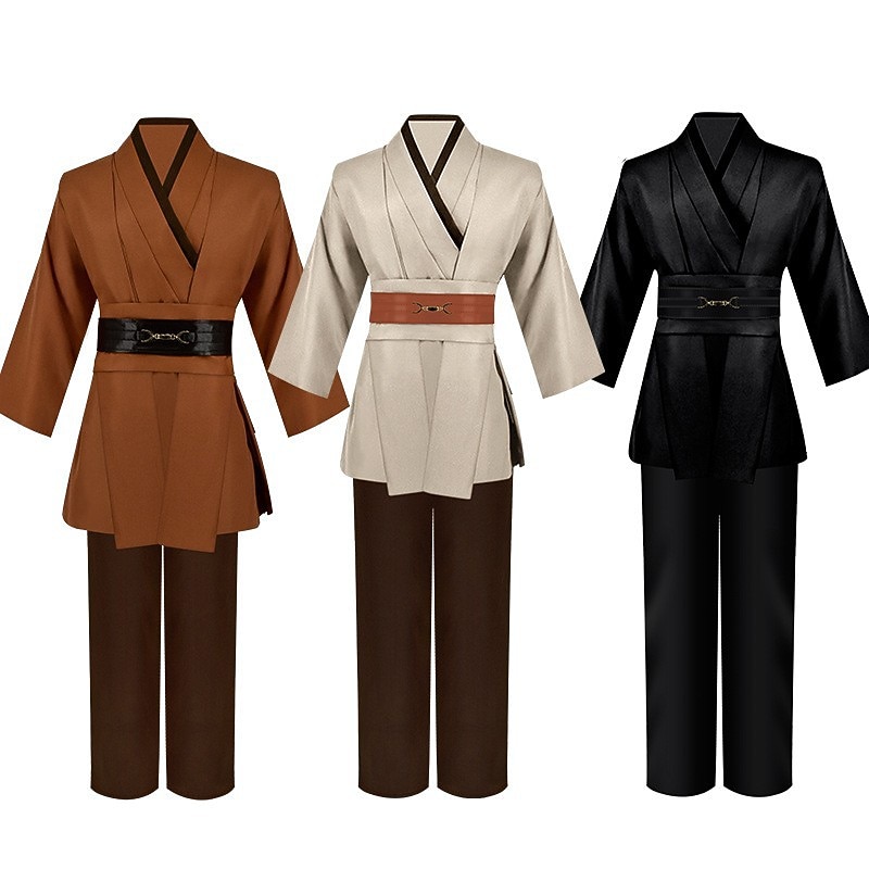 Obi-Wan Kenobi Anakin Skywalker Jedi Knight Cosplay Costume Outfits Cosplay Halloween Movie Cosplay for Men's Women's Boys Kid's Adults' Halloween Carnival Masquerade4