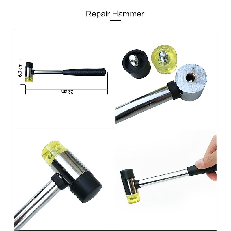 Car Dent Puller Kit – Paintless Dent Repair Tool, Body Dent Removal Kit with Puller Tabs, Mats for Minor Auto Damage Fix4