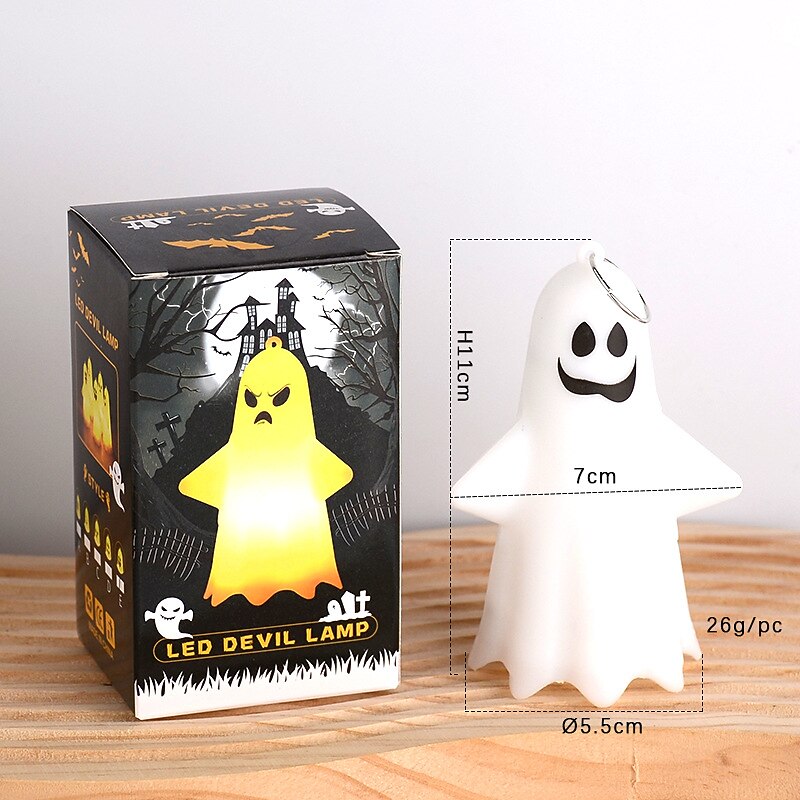 Lighted Ghost Pendant Halloween Led Electronic Candle Party Props Atmosphere Decoration Halloween Ornament2