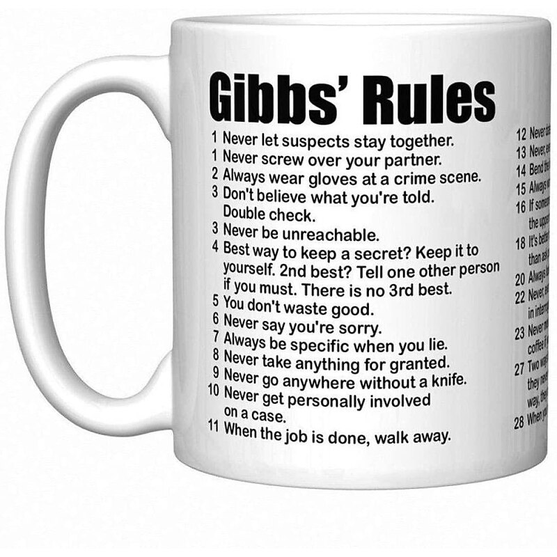 Gibbs Rules mugs 11oz Simple Office Ceramic Coffee Mug Success criteria Tea Cup Gift For Your Wife Husband3