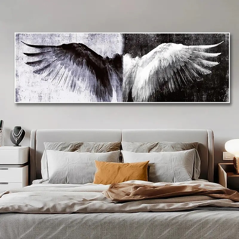 1pc Frameless Angel Wings Canvas Art Enhance Your Home Decor with a Modern Touch!