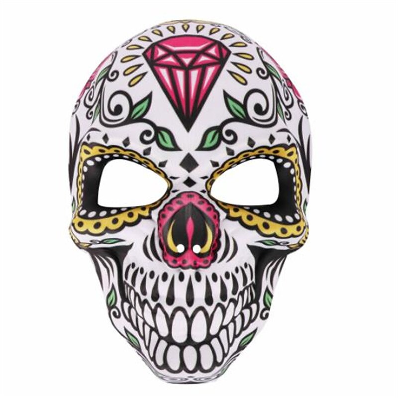 Day of The Dead Mask Sugar Skull Full Face Mask Mexican Masquerade Mask Fancy Dress Halloween Costume Accessory for Women Men Halloween Skeleton Decoration4