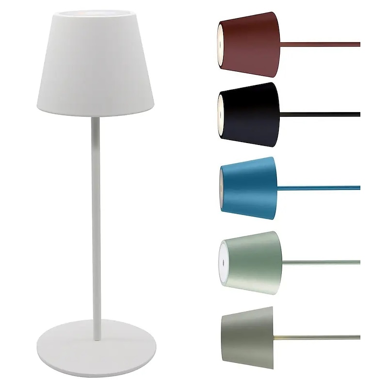 Modern LED Cordless Table Lamp Retro Cafe Atmosphere Lamp Table Lamp Touch Dimming USB Charging Bar Table Lamp