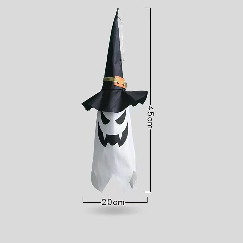 Halloween Decorations Hanging LED Glow Hat Lighted Ghosts Halloween Party Witch Hat Outdoor Home Bar Decoration Horror Prop2