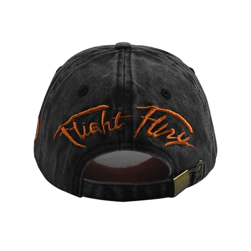 Unisex Baseball Cap Baseball Hat Black White Cotton Embroidery Washed Travel Beach Outdoor Vacation Plain Adjustable Fashion3