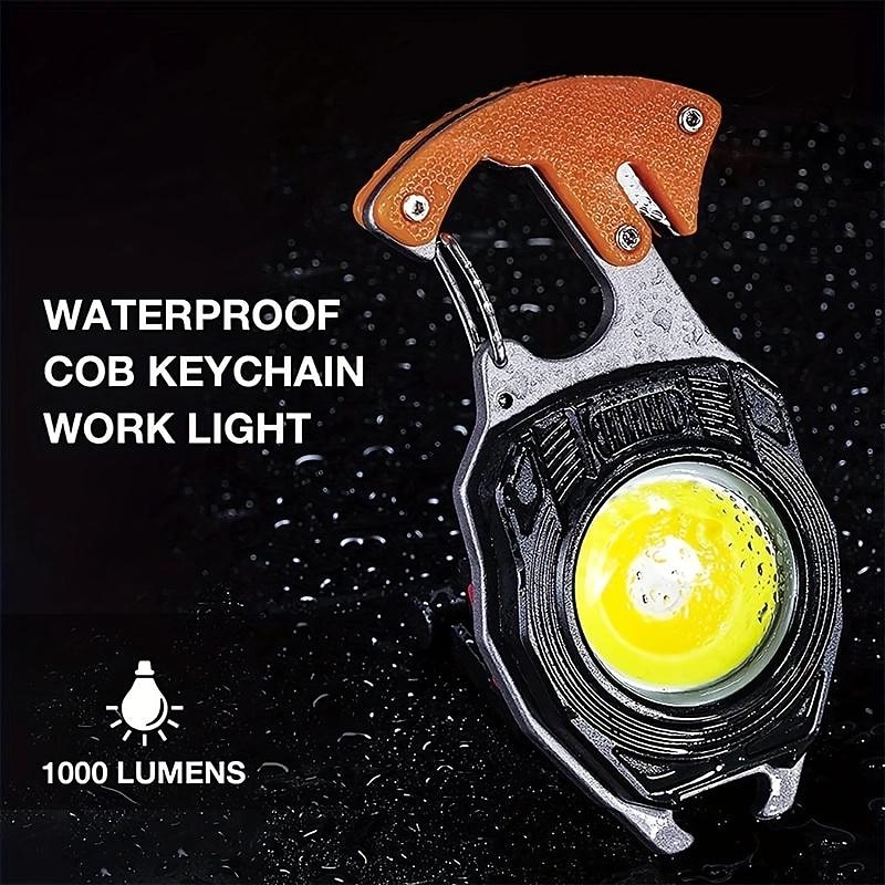 Multifunction Keychain Light Window Breaking Hammer Mini LED Flashlight Outdoor Camping Screwdriver Emergency Work Light2