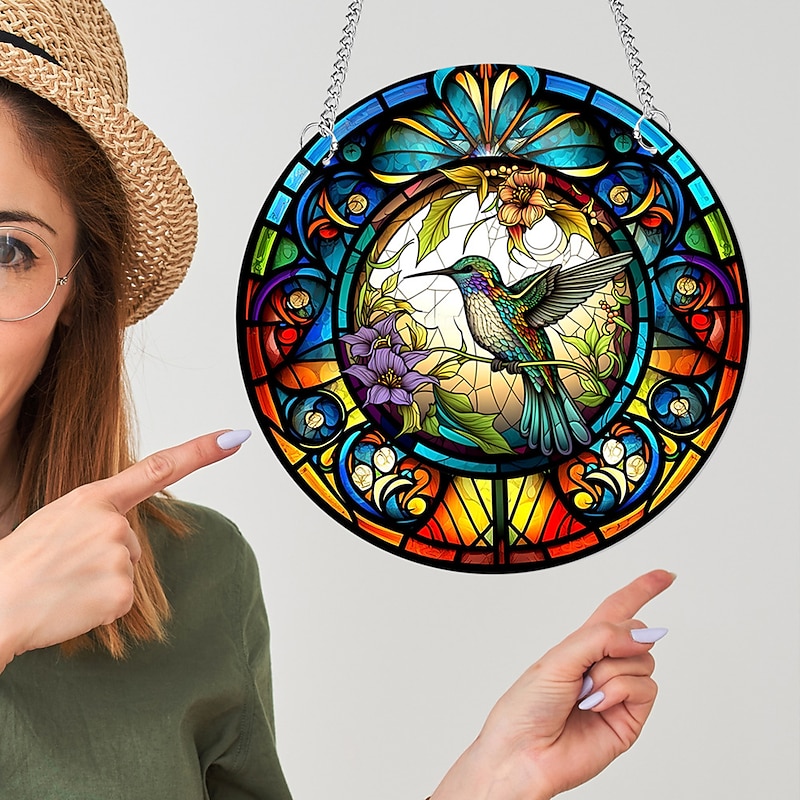 1pc Bird Wall Hanging Suncatcher for Home and Garden Decor - Perfect for Home Decor