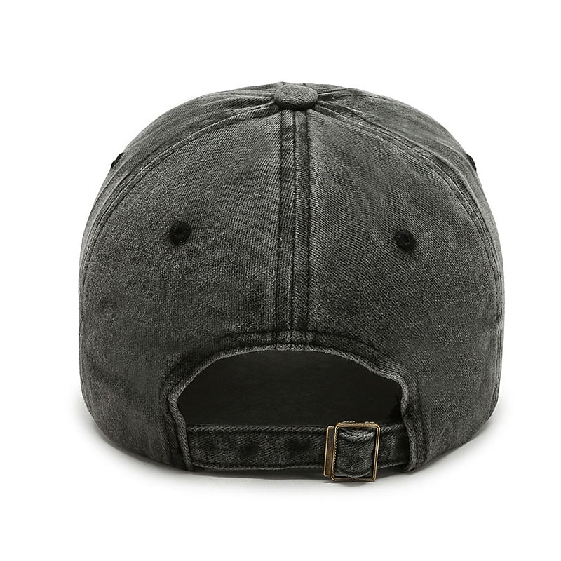 Unisex Baseball Cap Black Yellow Cotton Washed Travel Beach Outdoor Vacation Plain Adjustable Fashion Eye Protection3