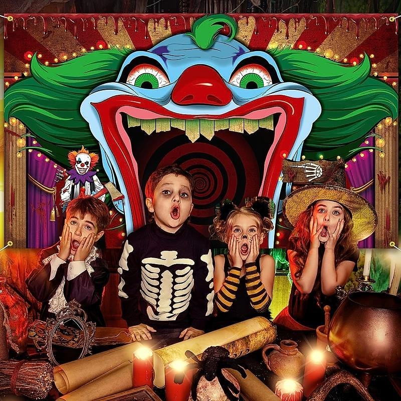 Clown Hanging Tapestry Wall Art Large Tapestry Mural Decor Photograph Backdrop Blanket Curtain Home Bedroom Living Room Decoration  Decorations3