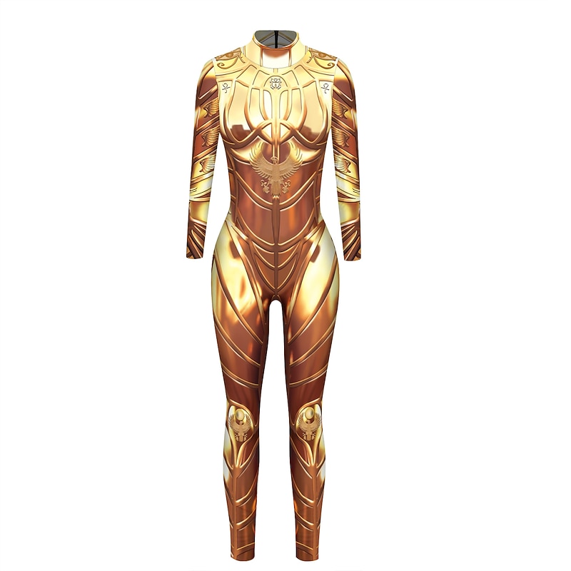 Super Heroes Halloween Zentai Suits Cosplay Costume Catsuit Carnival Costume Full Body Suit Glossy Adults' Women's Halloween Carnival Mardi Gras Party Easy Halloween Costumes Dress Up2