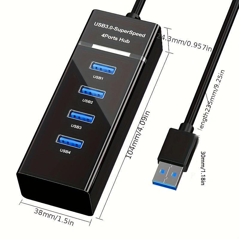 USB 3.0 Hub Atolla 4 Ports Super Speed USB For Laptops MacBook Surface Pro PS4/5 Flash Drives Hard Drives2
