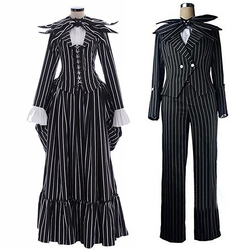 Jack Skellington Outfits Masquerade Cosplay Movie Cosplay for Men's Women's Adults' Masquerade4