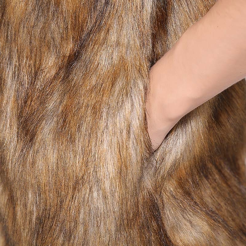 Men's Vest Faux Fur Gilet Daily Wear Vacation Going out Fashion Basic Winter Spring &  Fall Hooded Faux Fur Comfortable Plain Single Breasted Hooded Regular Fit Brown Vest2