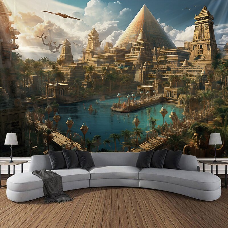 Egyptian Pyramid Hanging Tapestry Wall Art Large Tapestry Mural Decor Photograph Backdrop Blanket Curtain Home Bedroom Living Room Decoration4