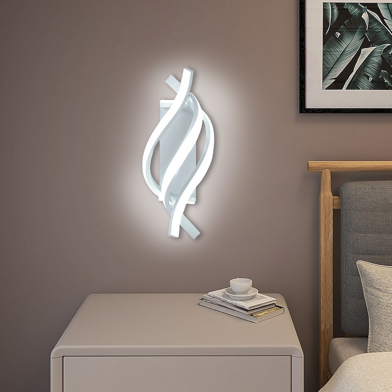 Lightinthebox LED Indoor Wall Light Liner Desin 33cm Curve Indoor Modern Simple LED Wall Lamp Silicone Wall Lamp is Applicable to Bedroom Living room Bathroom Corridor 110-240V2