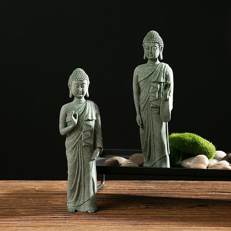 Buddha Statue - Perfect for Zen Garden, Fish Aquarium, Yoga, Bonsai & More - Spiritual Feng Shui Decoration & Lucky Tea Man Ornaments2